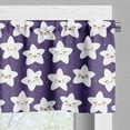 thumbnail image 3 of Ambesonne Night Sky Valance Pack of 2, Happy Cosmic Stars, 42"X18", Quartz White, 3 of 5