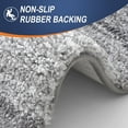 thumbnail image 5 of Buganda Bathroom Rugs Sets 2 Pieces, Soft Absorbent Microfiber Bath Mat And U-Shaped Contour Toilet Rug, Non-Slip Washable Bath Rugs (24"x16"+24"x20", Grey), 5 of 9