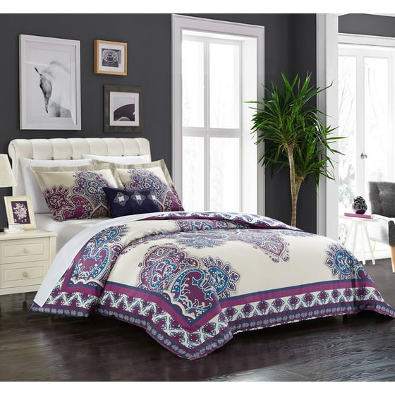 Chic Home 4 Piece Taj 100 Cotton 200 Thread Count Extra Large Panel Chic Home 4 Piece Taj 100 Cotton 200 Thread Count Extra Large Panel Framed
