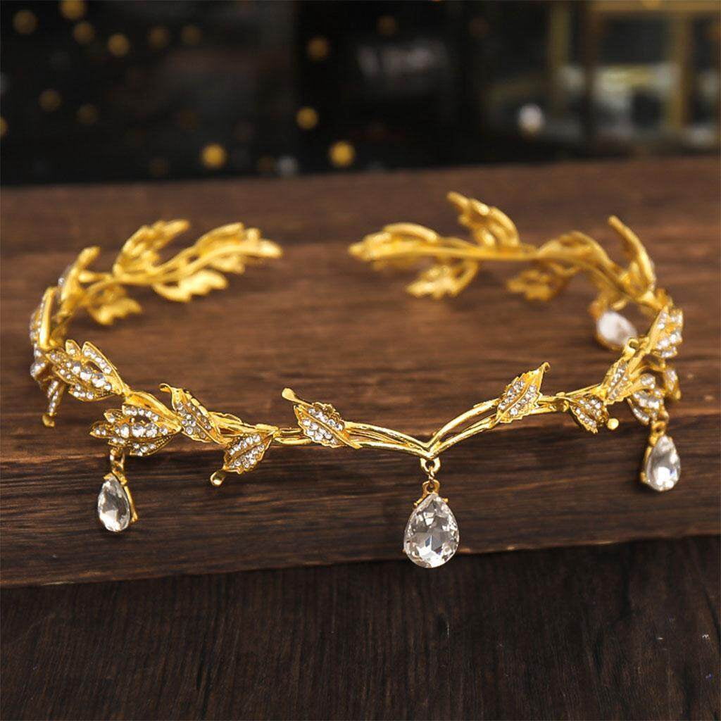Chaîne De Tête Bohème Strass Doré - 52cm Avec Extension, Pour Festivals, Danse Orientale, Cosplay | Accessoire Cheveux Femme - 2