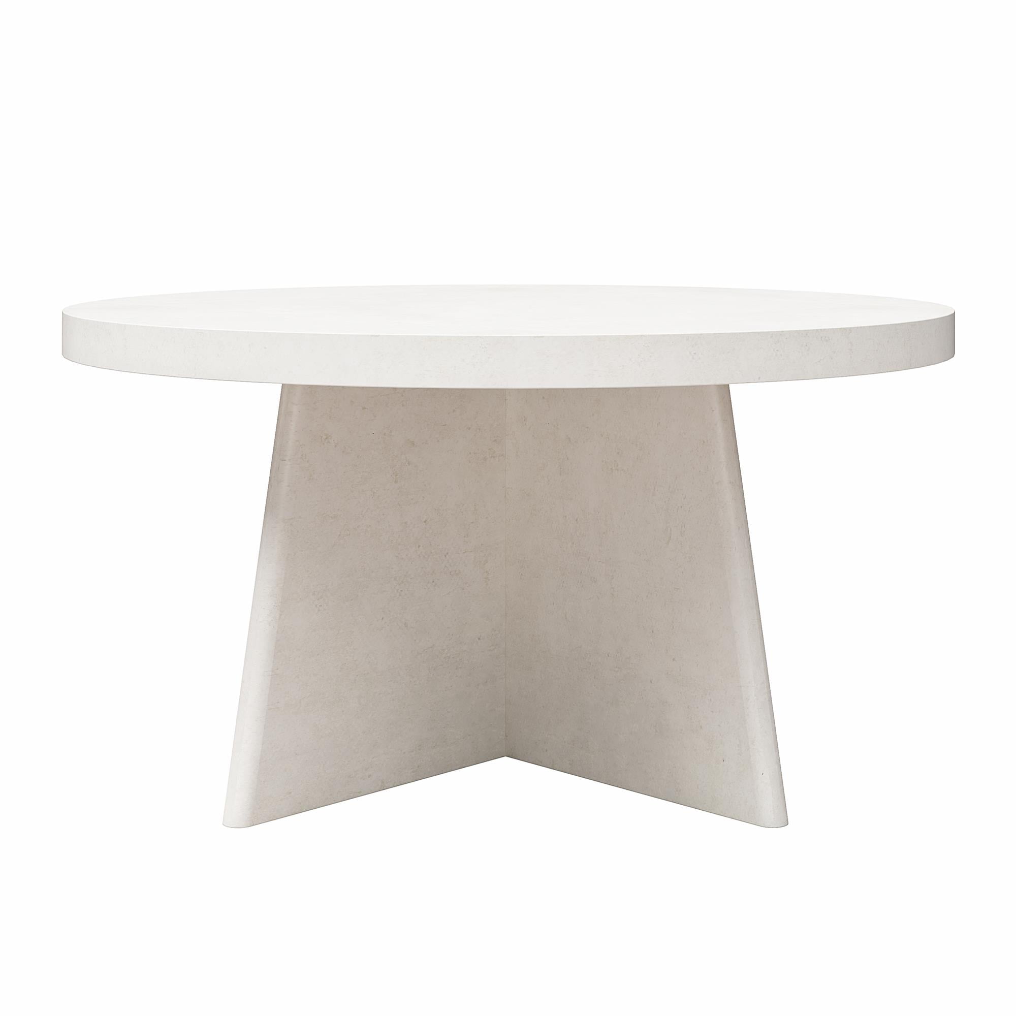 Queer Eye Liam Round Coffee Table, Plaster | BigEasyMart.com