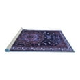 thumbnail image 2 of Ahgly Company Machine Washable Indoor Rectangle Persian Blue Traditional Area Rugs, 7' x 10', 2 of 4