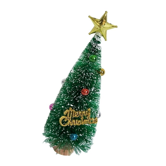 Mini árbol de Navidad, decoración navideña, decoración navideña para fiestas navideñas en interiores Verde 16cm
