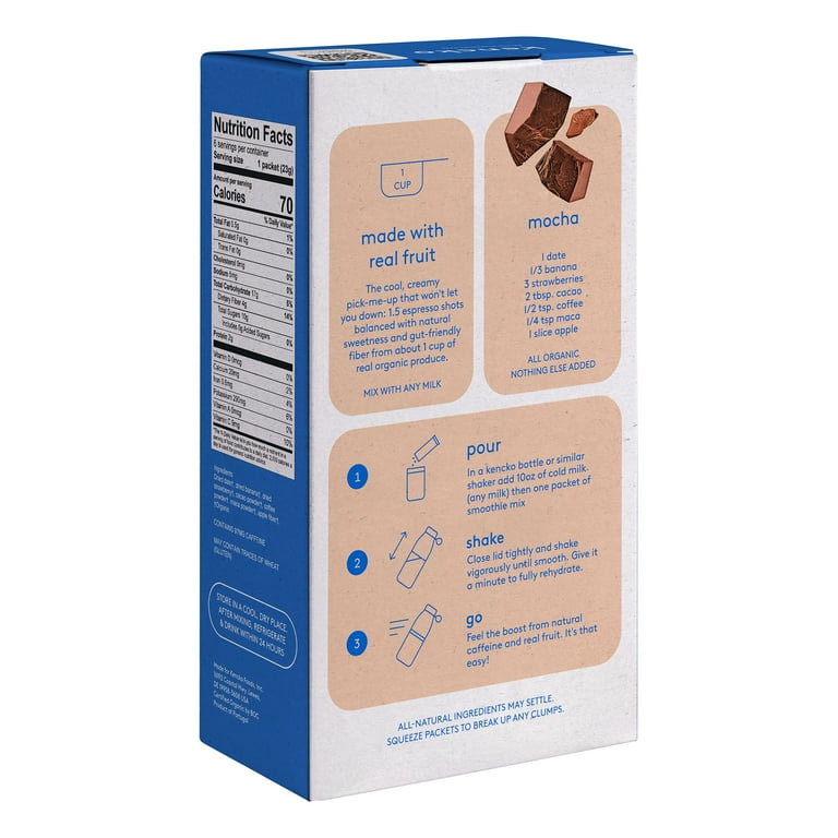 Kencko Mocha Organic Instant Iced Latte, Powdered Drink Mix, .79