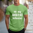 thumbnail image 5 of Mens T Shirts Summer Funny Festival Letter Printed Short Sleeve Graphic Tees Lightweight Breathable Soft Comfortable Casual Men Shirts Green XXXL, 5 of 6