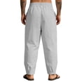 thumbnail image 6 of White Pants Men Big and Tall Trendy Neutral Tone Casual Pants Stretch Waist Athletic Jogger with Pockets Golf Running Gym, 6 of 6