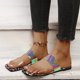 thumbnail image 1 of Zapatillas con punta abierta y plana para mujer, sandalias cómodas, informales, cómodas, para playa Wmkox8yii  hj789, 1 of 9