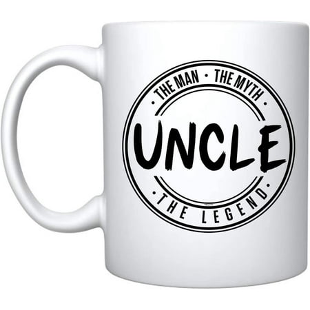 

The Uncle The Myth Dad The Legend Ceramic Coffee Mug Funny Shark Father s Day Birthday Gifts For New Dad Daddy (White)
