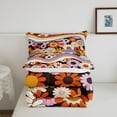 thumbnail image 5 of Boho Floral Comforter Set , Vintage Groovy Flowers Quilt Full Size, 70S 80S Retro Flower Bedding Set Psychedelic 90S Floral Duvet Insert Groovy Flower Bedroom Decor, Colorful, 5 of 5