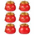 thumbnail image 6 of GETAJGHSD 6Set Cornucopia Coin Container Red Plastic Coin Storage for Home Decoration, 6 of 8
