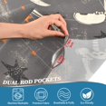 thumbnail image 5 of Yayeee Kitchen Curtains Tier Set of 2 Light Filtering 57"x24" Over Sink Window Panels, Gray Halloween Skeleton, 5 of 7