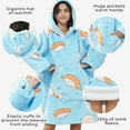 thumbnail image 3 of DAKIMOE Sherpa Lined Wearable Blanket Hoodie - Thermal Winter Oversized Fleece Robe with Hood & kangoroo Pocket (Home, Bedtime, Camping), 3 of 7