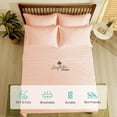 thumbnail image 4 of Hotel Luxury 500-TC Egyptian Cotton RV-Short-Queen Size 4-PCs Sheet Set Fits Upto 10-12" Deep Pocket (Solid, Peach), 4 of 4