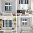 thumbnail image 6 of Blue Brown White Wooden Kitchen Curtains Sets for Windows 24 Inch Length, Vintage Farmhouse Wood Rod Pocket Window Treatments Tier Curtains and Valances Set for Bedroom/Bathroom, 6 of 8