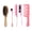 Comb with a hook-Pink, variant on 5 Pcs Boar Bristle Slick Back Hair Brush Styling Set, Edge Brush, Teasing Brush & Tail Comb, Hair Tools for Ponytail, Buns, Edges & Flyaways for Women Men Kids