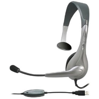 Cyber Acoustics AC-840 Usb Mono Headset Internet Communication & Boom Mic - Over-the-head