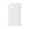 thumbnail image 4 of bnaln Two Piece Sets for Women Summer Vacation Travel Outfits V Neck Loose Sleeveless Tank Tops Wide Leg Pants Tracksuit Soft Cozy Loungewear Casual Sweatsuit Matching Lounge Sets, 4 of 9