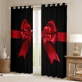 thumbnail image 2 of jejeloiu Kawaii Ribbon Bow Blackout Curtains Set of 2 (52x84 Each),Happy Valentine's Day Window Curtains For Girl Kids, 2 of 6