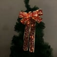 thumbnail image 4 of 3 Pieces Christmas Tree Bow LED Ribbon Silver Bows with Lights 13.7 x 9 Inch Large Christmas Trees Ornaments Trees Topper Decoration for Home Tree Wreaths Decoration E, 4 of 6