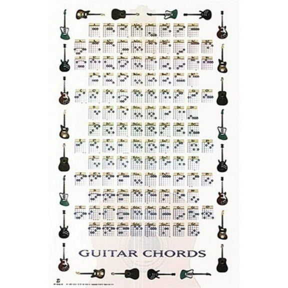 Posterazzi TIA1457 Guitar Chords II Poster Print - 22 x 34 in.