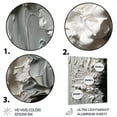 thumbnail image 3 of Designart "Tranquility Unleashed White and Black V" Abstract Marble Metal Art Print, 3 of 5