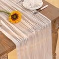 thumbnail image 5 of Table Runner Summer Sheer  Cloth Table Runner  Gauze  Summer Table Decorations for Wedding Bridal Girl Baby Shower Sweet  Party Decor, 5 of 6