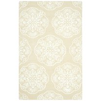 SAFAVIEH Bella Glenna Abstract Wool Area Rug, Beige/Ivory, 5' x 8'