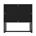 thumbnail image 4 of Resenkos Mid-Century Nightstand with Natural Accent Drawer for Bedroom, Metal Frame in Black, 4 of 8