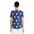 thumbnail image 4 of Warner Bros. Frosty The Snowman Too Cool For Yule Women's V-Neck Print Scrub Top, Sizes XS-3XL, 4 of 6