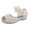 Beige, variant on BUWTTER Girl's Sandals Rhinestone Flower Shoes Low Heel Flower Wedding Party Dress Pump Shoes Princess Shoes Kids Beige Sandals Size 18-24 M