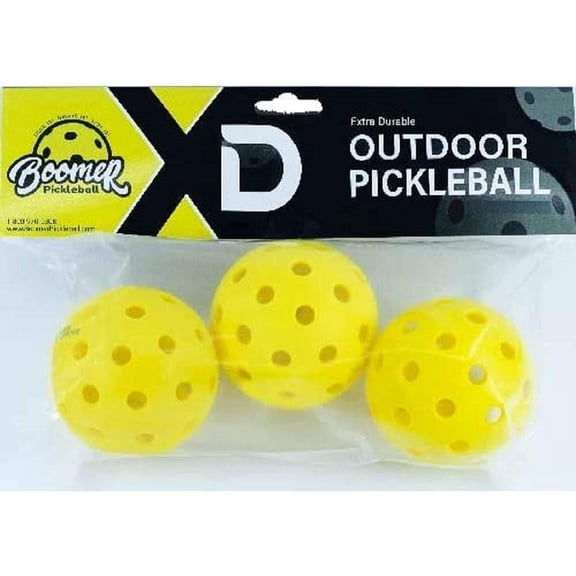 Boomer TS Indoor Pickleballs with 26 Precision Holes, Durable Polymer Balls for Indoor Courts, Balanced Play