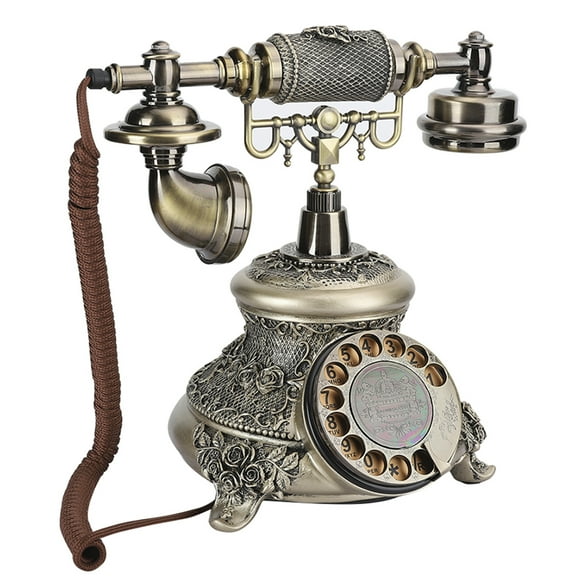 Classical Retro Turntable Telephone Antique Rotation Telephone European Telephone Resin Land Line Telephones, Unique Exquisite Old Fashioned Rotating Dial Telephone, For  Hotel
