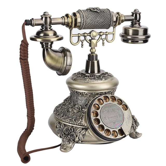 Ccdes Teléfono con Cable Retro,Clásico Vintage Antiguo Estilo Teléfono con Cable,Mesa de Escritorio Teléfono Europeo,para la Oficina en Casa, Buen Regalo