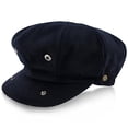 thumbnail image 4 of Walrus Hats Cap Navy Wool Blend 8 Panel Newsboy Classic Vintage Style with Quilted Lining, Double Snap Brim & Grosgrain Sweatband – Stylish 1920s Inspired Design, 4 of 6