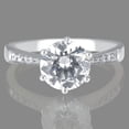 thumbnail image 3 of Buy Lab Grown 1.09Ct Round Cut Diamond Ring 14k White Gold For Wedding Gift, 3 of 3