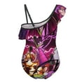 thumbnail image 2 of Invader Zim Dib Gir One-Piece Swimsuit for Girls Adjustable One Shoulder Ruffled Swimwear Summer Beach Kids Bathing Suits Sizes 6-12Y, 2 of 7