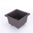 thumbnail image 1 of Maceta Rectangular con diseño de drenaje Simple y elegante, maceta gruesa para suculentas con bandeja, maceta profunda con rombos pequeños, 1 of 1
