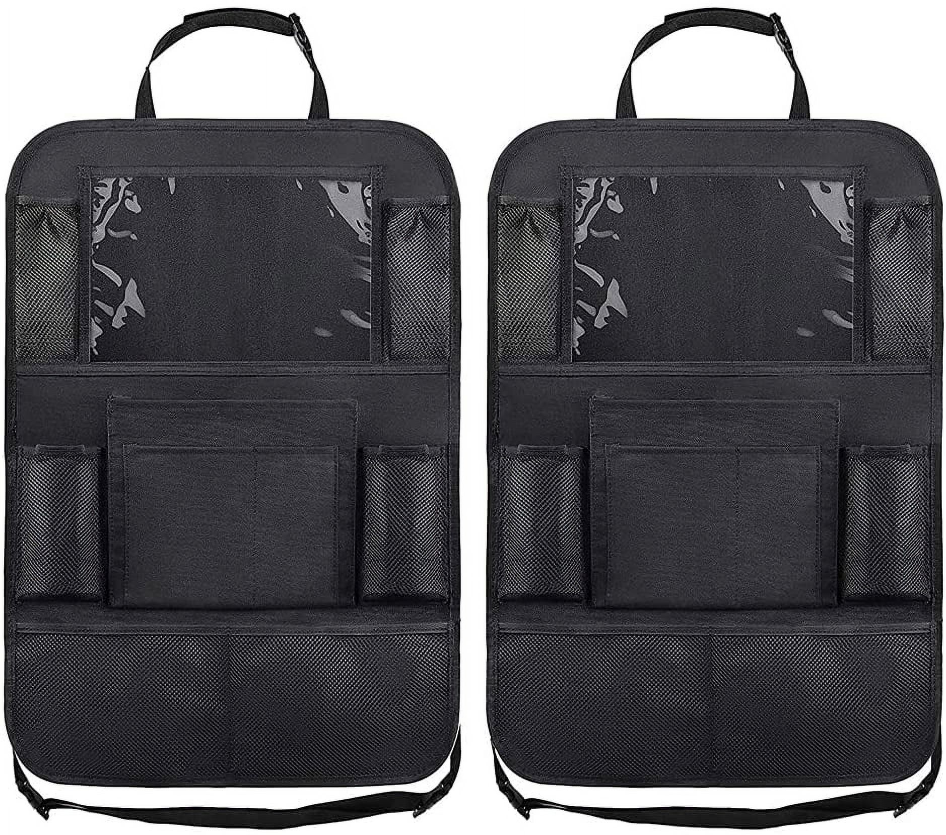 Luckybay 2 Pack Car Backseat Organizer Set 10 Tablet Holder 9 Storage Pockets Kick Mats Seat Back Protectors Travel Accessories for Kids Toddlers 16 x 24 Walmart