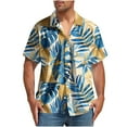 thumbnail image 2 of Cllios Hawaiian Shirt for Men Big and Tall Tropical Graphic Holiday Tops Loose Fit Lapel Collared Short Sleeve T-shirts Oversized Button Down Bowling Shirts S-5XL, 2 of 5