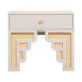 thumbnail image 3 of Suzie Cream & Rattan Nightstand, 3 of 6