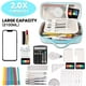 thumbnail image 2 of Estuche de gran capacidad para lápices, multifuncional, con compartimentos, para niñas y niños, para papelería, cosméticos, 2100 ml (negro)., 2 of 7