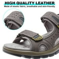 OutPro Men's Hiking Sandals Arch Support Casual Leather Sandals for Men