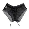 thumbnail image 4 of Gibobby Calzoncillos para mujeres sexy Calzoncillos de Color sólido para mujer, pantalones cortos, ropa de casa, lencería, bragas de vendaje de encaje(Negro,G), 4 of 5