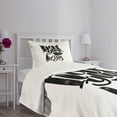 thumbnail image 5 of Ambesonne Romantic Quilted Bedspread Set 2 Pcs, I Love Your Kisses, Twin Size, Black White, 5 of 6