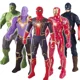 thumbnail image 2 of Figuras de Anime de Los Vengadores, superhéroes con luz LED, Iron Man, Spider Man, Hulk, juguetes modelo, muñeca para niños, regalo de cumpleaños, bolsa Opp, 15CM（Captain America，, 2 of 5