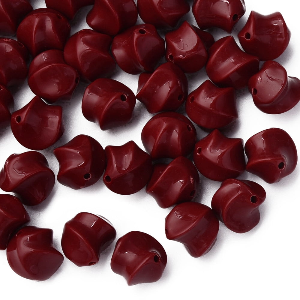 500gs Opaque Acrylic Beads Twist Mixed Color 14.5x14x14mm Hole: 1.6mm about 390pcs/500gDIY