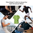thumbnail image 6 of Bixox Men's Funny Sheep Doing Yoga Printed Short Sleeve Skinny Athletic T-Shirt, 6 of 6