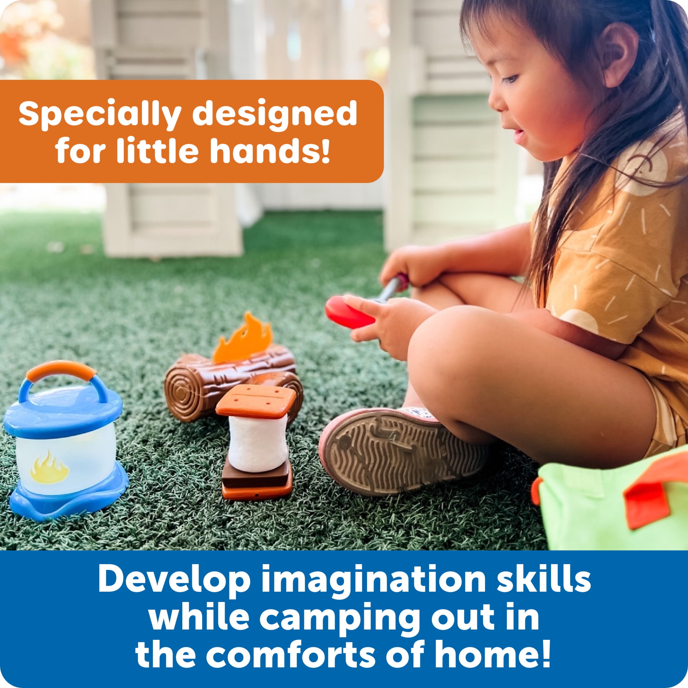 Learning Resources New Sprouts Camp Out! Imaginative Play, Camping Toy, Outdoor Toy Food, Ages 2 +