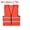 Orange, variant on Uxcell High Visibility Reflective Mesh Safety Vest, Class 2 Work Vest Smooth Zipper Front for Construction Safety Sky Blue