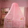thumbnail image 1 of Princess Dome Baby Mosquito Net Nursery Crib Bed Pink Canopy Mesh Insect Netting Without Stand, 1 of 4